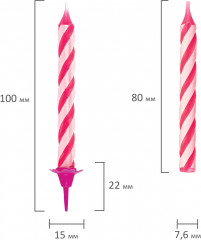 Набор свечей для торта с держателями - Фото 5