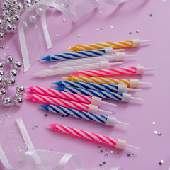 Набор свечей для торта с держателями - Фото 2