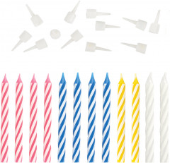 Набор свечей для торта с держателями - Фото 3