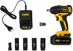 Гайковерт ударный аккумуляторный бесщеточный Denzel CIW-IB-300 - Фото 11