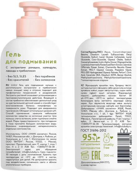 Гель для подмывания детский