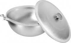 Казан алюминиевый литой с крышкой - Фото 1