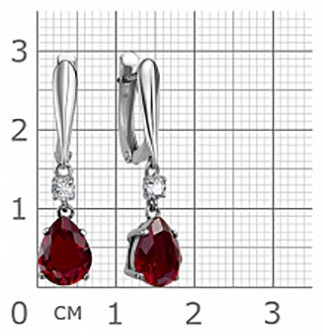 Серьги из серебра с алпанитами