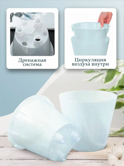 Горшок для цветов с дренажной вставкой