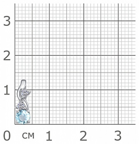 Подвеска из серебра с фианитами