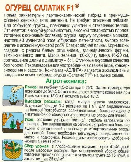 Огурец «Салатик F1»