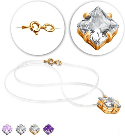 Колье из серебра с фианитом