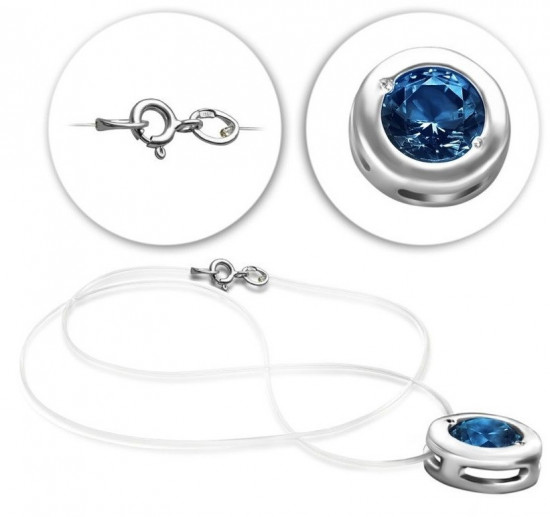 Колье из серебра с фианитом