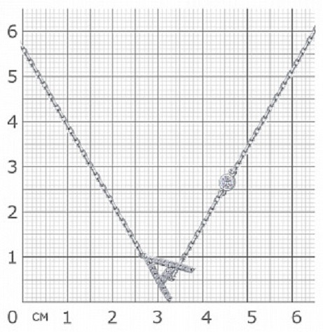 Колье из серебра с фианитами