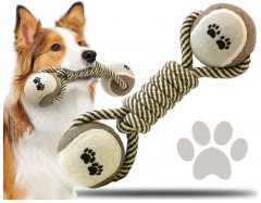 Игрушка для собак, канат и 2 мяча - Фото 6