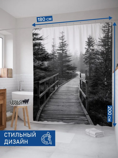 Штора для ванной «Еловый бор»
