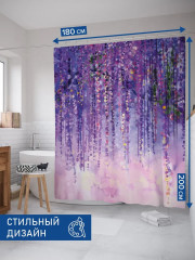Штора для ванной «Сиреневые сады» - Фото 2