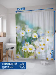 Штора для ванной «Ромашковый рай» - Фото 2