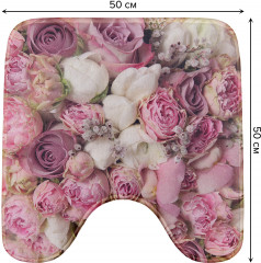 Коврик для ванной комнаты «Розовый букет» - Фото 2