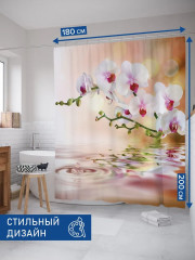 Штора для ванной «Нежная орхидея» - Фото 2