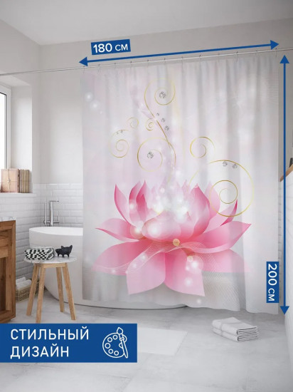 Штора для ванной «Магический цветок»