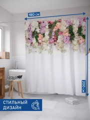 Штора для ванной «Весенняя сирень» - Фото 2