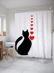 Штора для ванной «Девять жизней кошки» - Фото 1