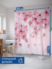 Штора для ванной «Лепестки цветов» - Фото 2