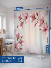 Штора для ванной «Веточка магнолии» - Фото 2