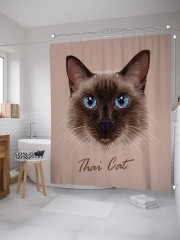 Штора для ванной «Тайский кот» - Фото 1