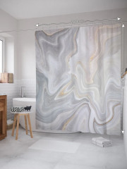 Штора для ванной «Мраморные волны» - Фото 1