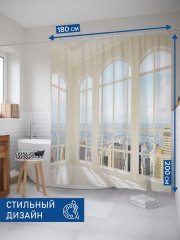 Штора для ванной «Веранда с видом на город» - Фото 2