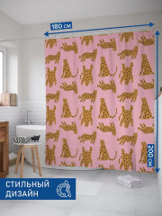 Штора для ванной «Забавные леопарды» - Фото 2