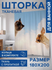 Штора для ванной «Животное любопытство» - Фото 1