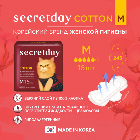 Прокладки женские гигиенические «Medium»