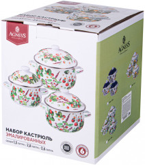 Набор кастрюль с крышками «Фруктовая корзина» - Фото 1