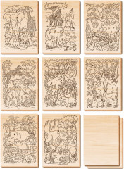 Набор досок для выжигания и росписи «Звериное царство» - Фото 2