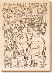 Набор досок для выжигания и росписи «Звериное царство» - Фото 8