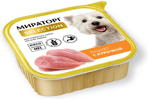 Паштет для собак мелких пород с курицей