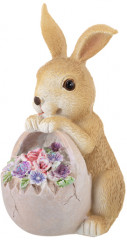 Фигурка декоративная «Кролик с корзиной цветов» - Фото 2