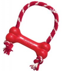 Игрушка для собак «Косточка» с канатом маленькая (8 см) - Фото 1