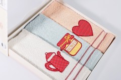 Салфетки махровые «Tea Love» (хлопок, размер 30х50 - 3 шт) - Фото 2
