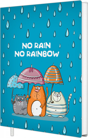 Блокнот «No rain no rainbow»
