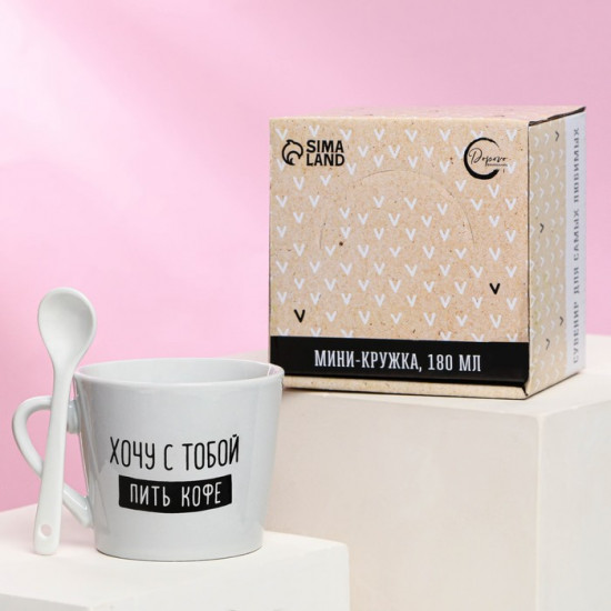 Кружка с ложкой «Catspresso»
