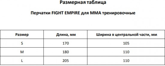 Перчатки для ММА тренировочные