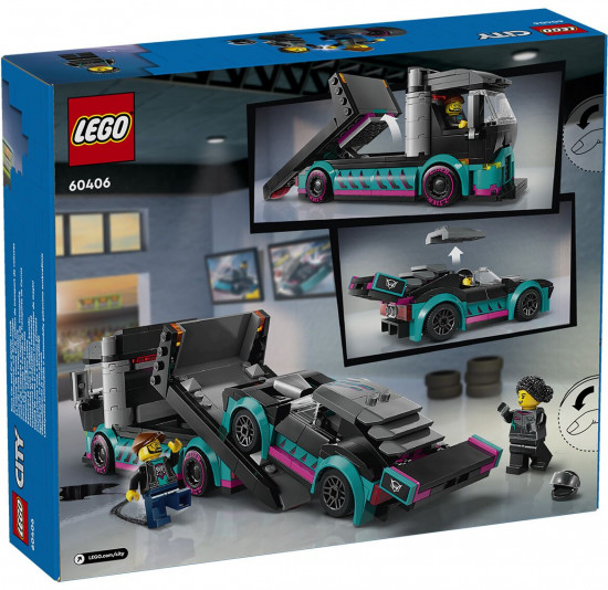 Конструктор LEGO® 60406 Гоночный автомобиль и грузовик-автовоз