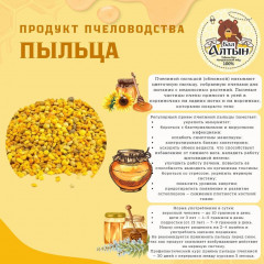 Набор продуктов пчеловодства: мёд разнотравье светлое, мёд разнотравье тёмное, мёд эспарцет, пыльца - Фото 2