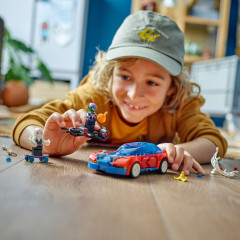 Конструктор Marvel 76279 Гоночная машина. Spider-Man Race Car and Venom Green Goblin - Фото 4