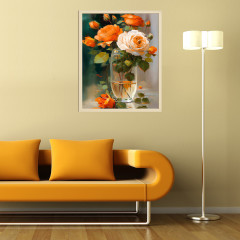 Картина по номерам «Оранжевые розы» - Фото 1