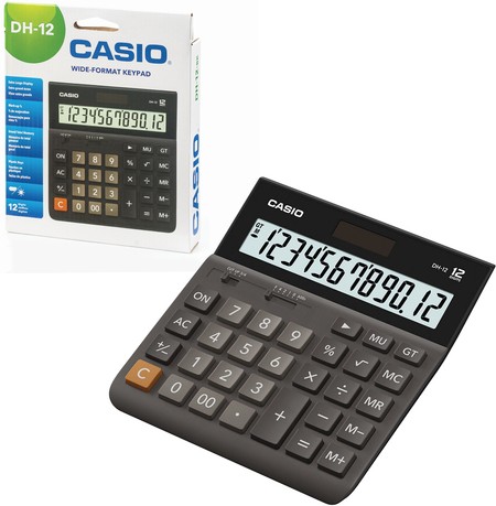 Калькулятор настольный CASIO DH-12-BK-S-EP
