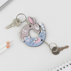 Брелоки парные «Заяц и кот» - Фото 1