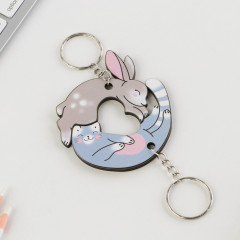 Брелоки парные «Заяц и кот» - Фото 2