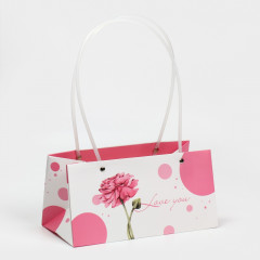 Пакет для цветов влагостойкий «Love you» - Фото 3