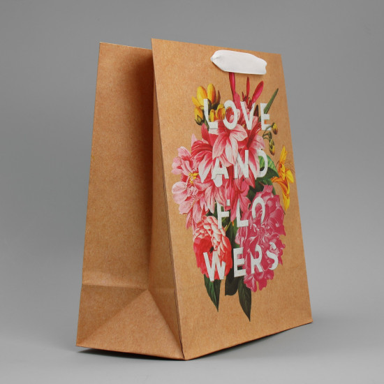 Пакет подарочный «Love and flowers»