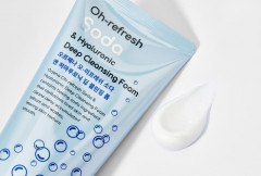 Пенка для глубокого очищения лица с содой «Oh-Refresh Deep Cleansing Foam Soda and Hyaluronic» - Фото 2
